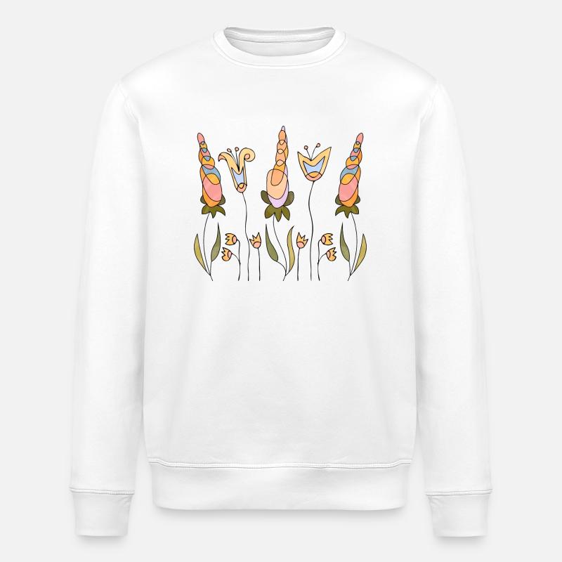 Fleur - Sweat bio ROLLER Stanley/Stella Unisexe - blanc