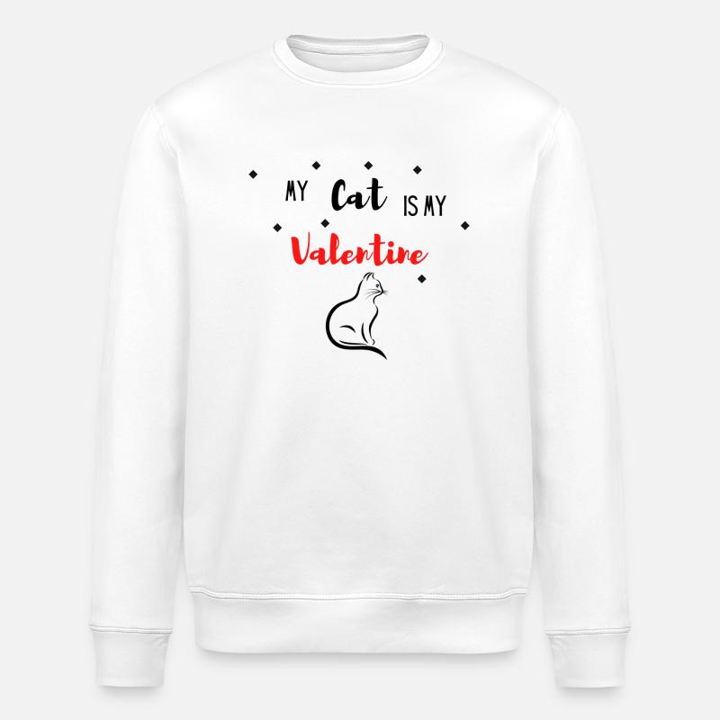 Chat - Sweat bio ROLLER Stanley/Stella Unisexe - blanc