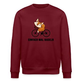 Fahrrad radlos Drahtesel sattelfest radeln - Stanley/Stella Unisex Bio-Sweatshirt ROLLER - Weiß - Vorne - Nik (191cm)