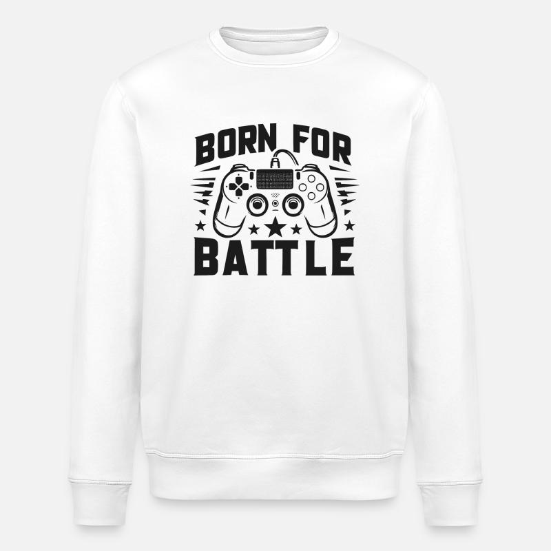 Né pour le combat - Sweat bio ROLLER Stanley/Stella Unisexe - blanc