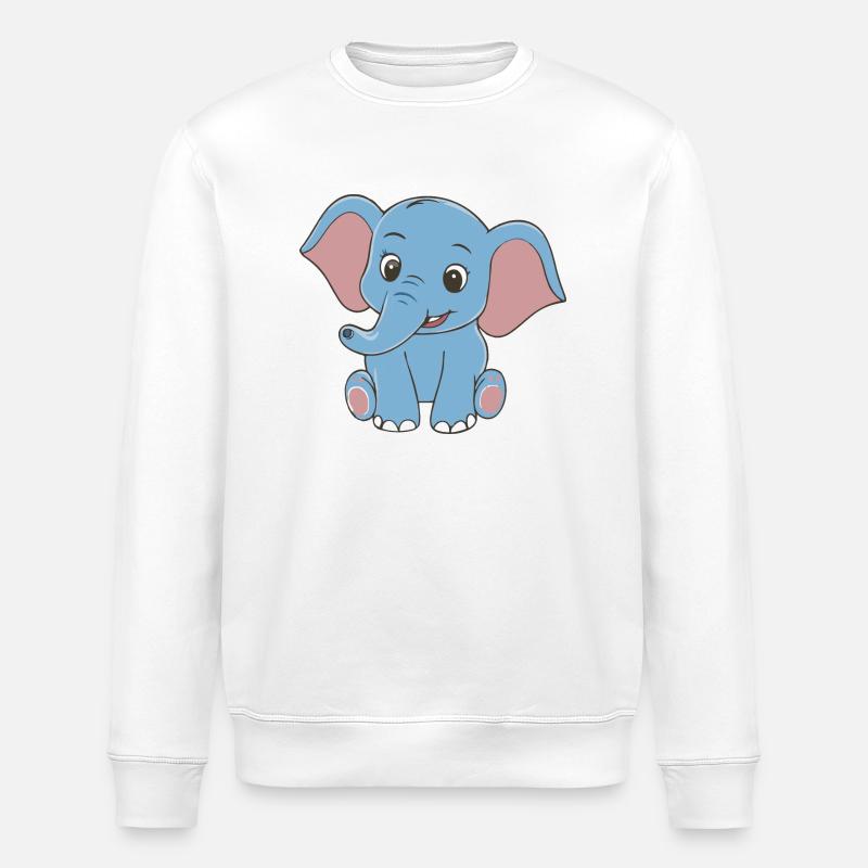 MIGNON BÉBÉ ÉLÉPHANT - Sweat bio ROLLER Stanley/Stella Unisexe - blanc