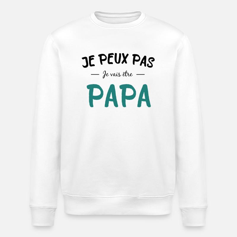 Ich werde Vater - Stanley/Stella Unisex Bio-Sweatshirt ROLLER - Weiß