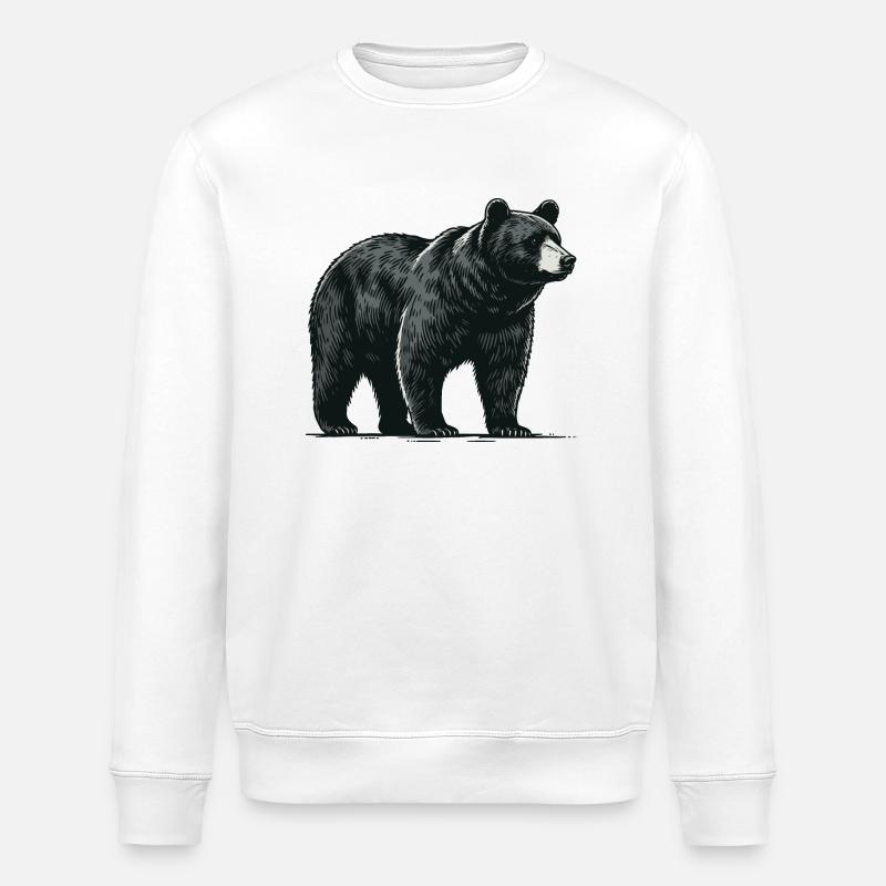 Sortbjørn - Stanley/Stella økologisk unisex-sweatshirt ROLLER - hvid