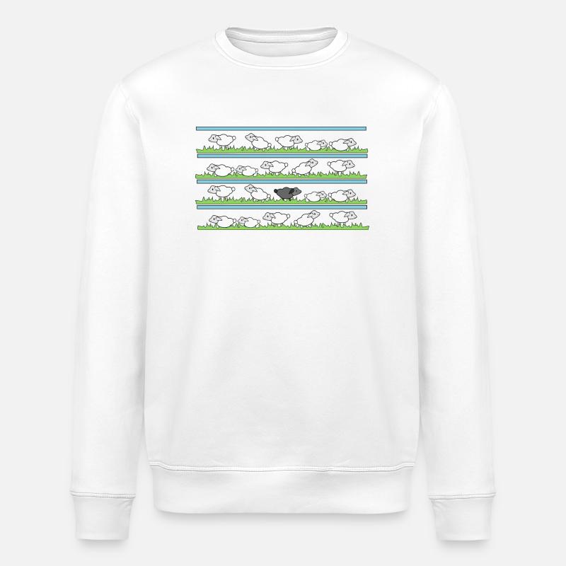 Uniquement des moutons - Sweat bio ROLLER Stanley/Stella Unisexe - blanc