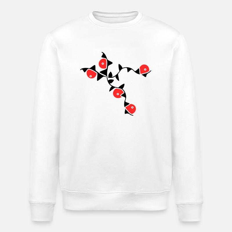 Blütenranken - Stanley/Stella Unisex Bio-Sweatshirt ROLLER - Weiß
