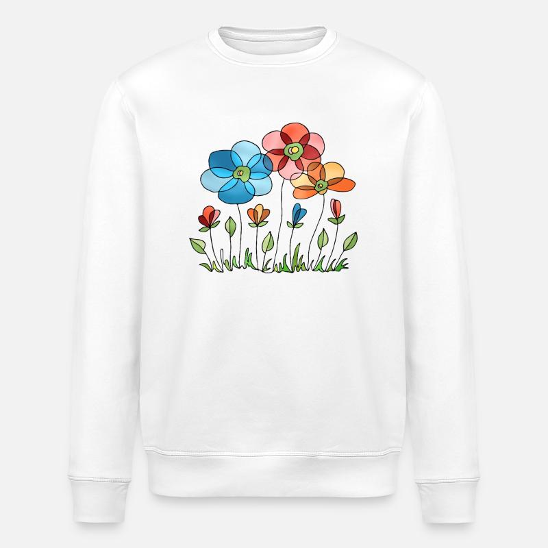 Fleur - Sweat bio ROLLER Stanley/Stella Unisexe - blanc