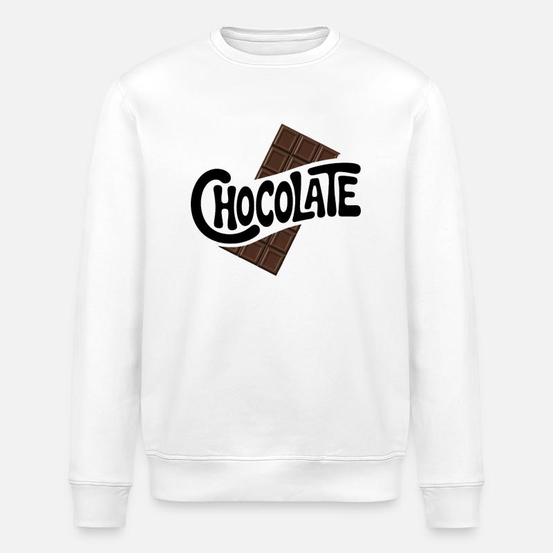 Chocolat - Cool Sweets Logo - Sweat bio ROLLER Stanley/Stella Unisexe - blanc
