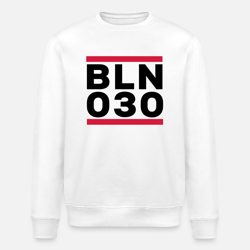 Berlin 030 - Stanley/Stella Unisex Bio-Sweatshirt ROLLER - Weiß