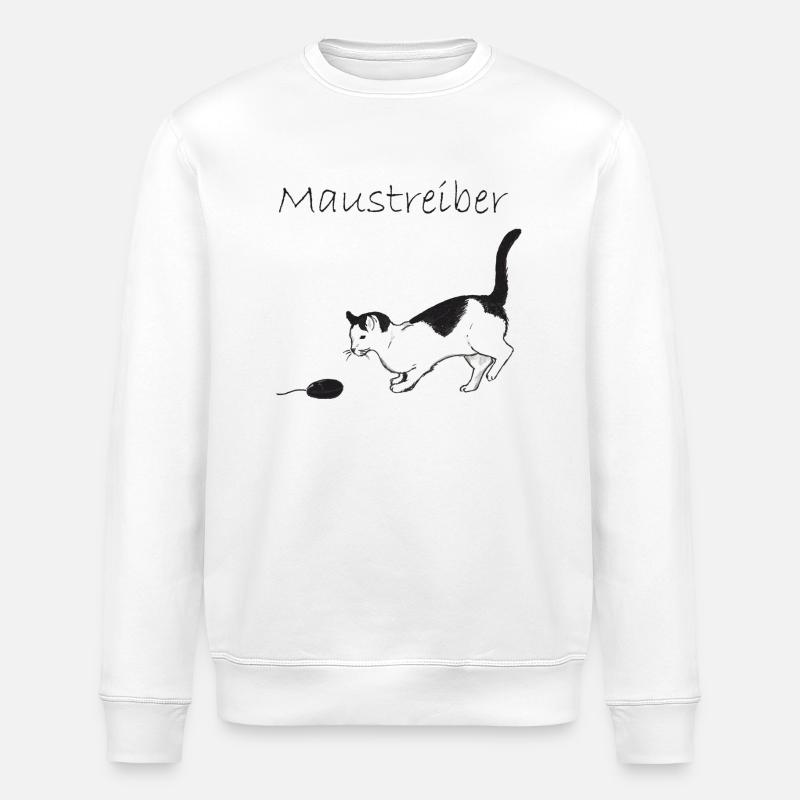 Pilote de la souris - Sweat bio ROLLER Stanley/Stella Unisexe - blanc