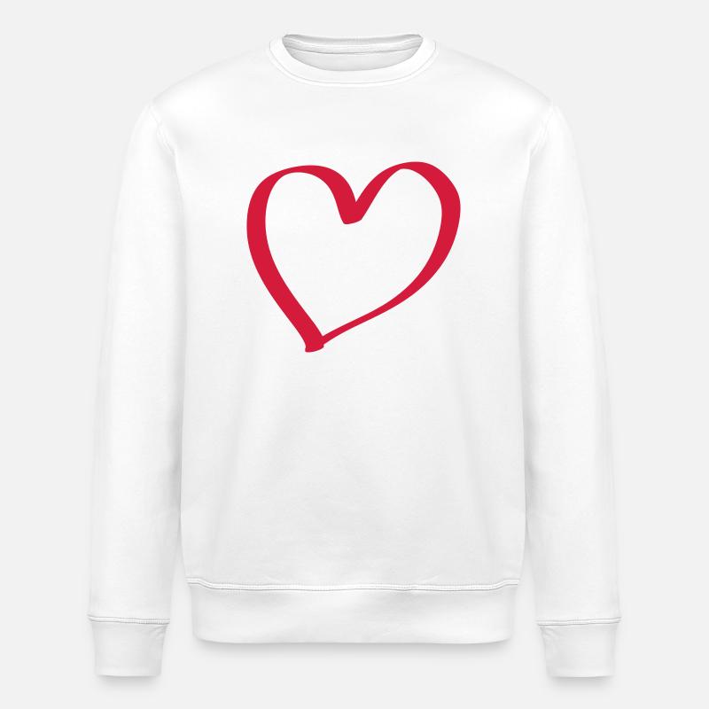 herz - Stanley/Stella Unisex Bio-Sweatshirt ROLLER - Weiß