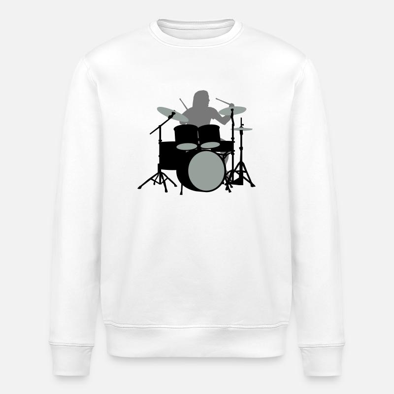 drummer_3c - Sweat bio ROLLER Stanley/Stella Unisexe - blanc