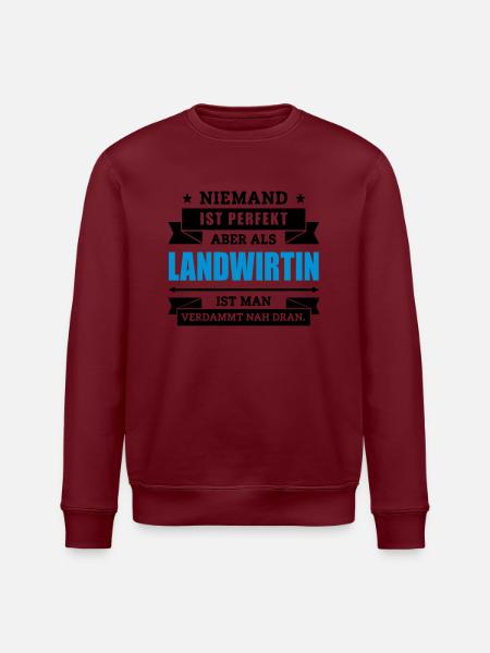 Funshirt Landwirtin - Stanley/Stella Unisex Bio-Sweatshirt ROLLER - Weiß