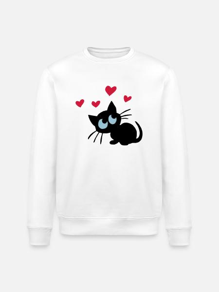Herzkätzchen - Stanley/Stella Unisex Bio-Sweatshirt ROLLER - Weiß