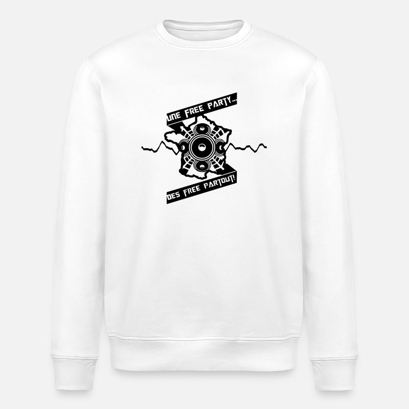 Free Everywhere! - Stanley/Stella ROLLER Unisex Organic Sweatshirt - white