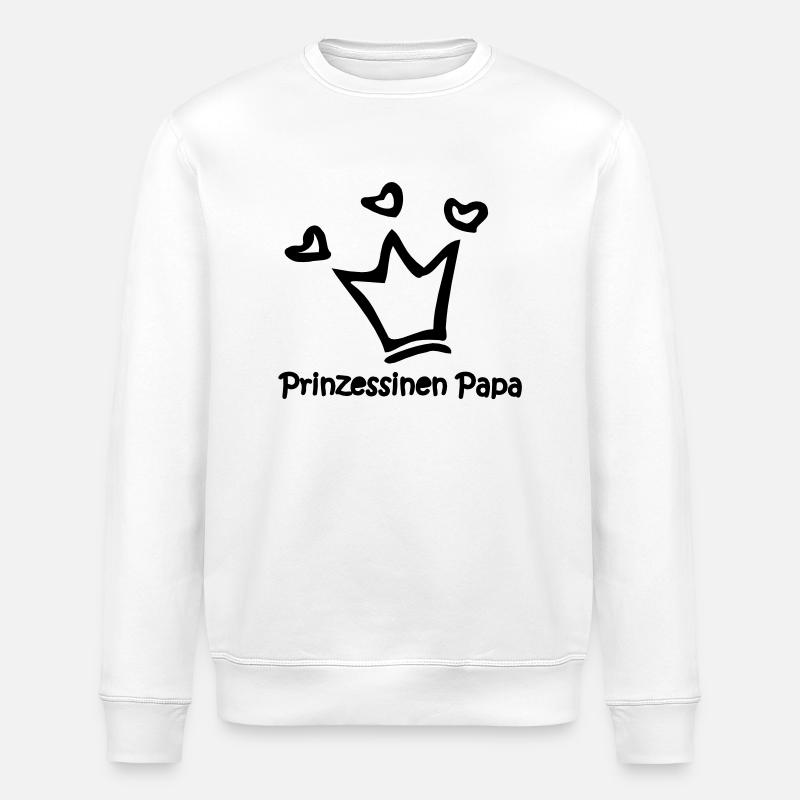 Prinzessinen Papa - Stanley/Stella Unisex Bio-Sweatshirt ROLLER - Weiß