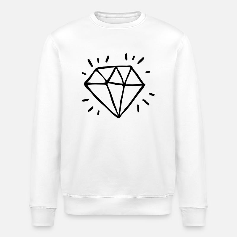 diamond - Stanley/Stella ROLLER Unisex Organic Sweatshirt - white