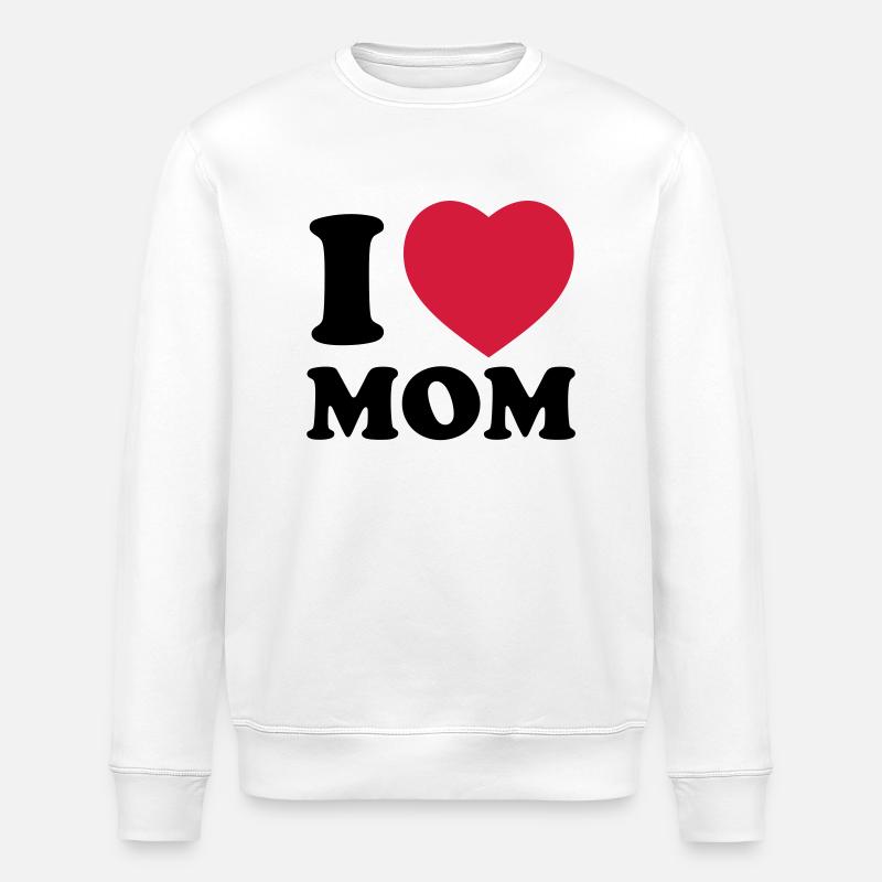 i_love_mom - Stanley/Stella Unisex Bio-Sweatshirt ROLLER - Weiß