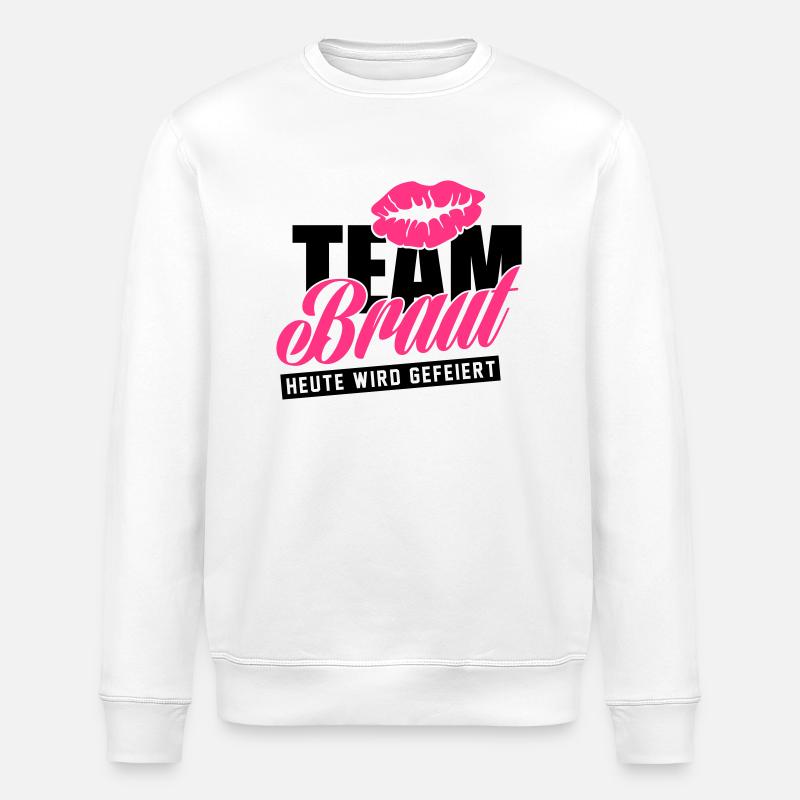 Hen night - team bride - Stanley/Stella ROLLER Unisex Organic Sweatshirt - white