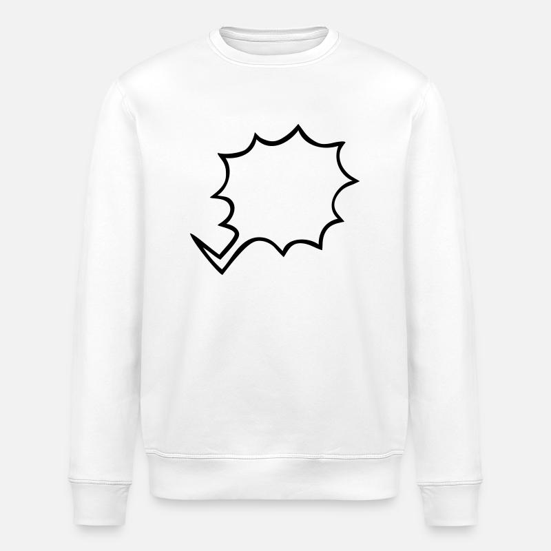 speech bubble - Stanley/Stella ROLLER Unisex Organic Sweatshirt - white