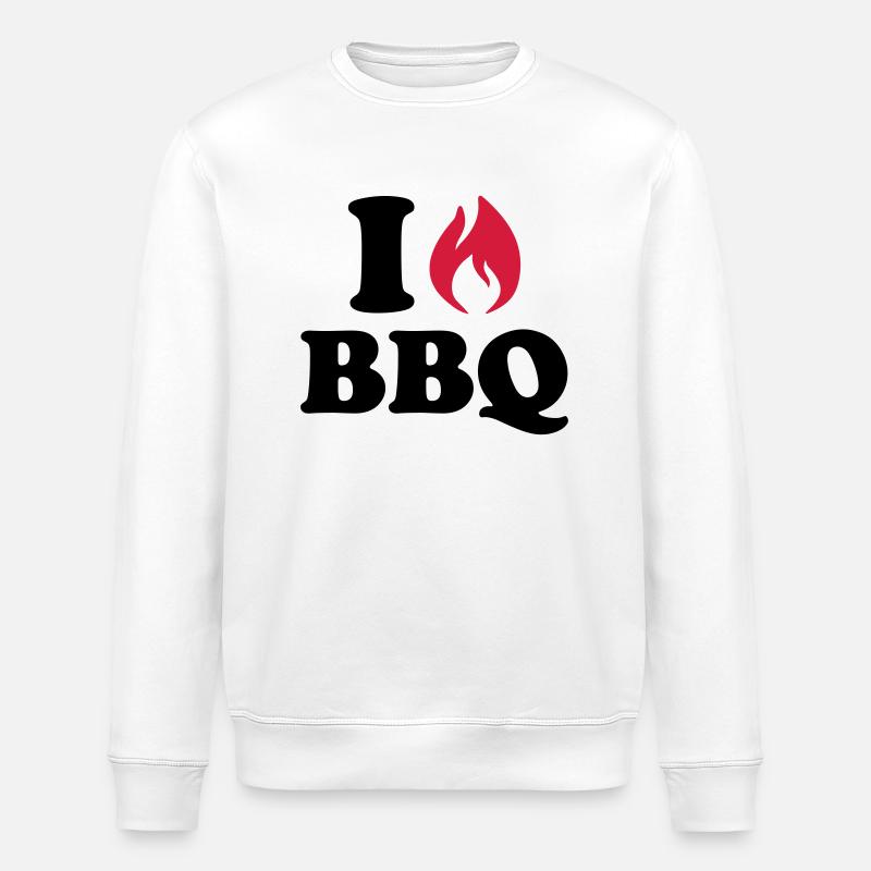 I Love BBQ - Sweat bio ROLLER Stanley/Stella Unisexe - blanc