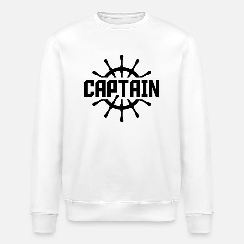 Captain Steuerrad Logo - Stanley/Stella Unisex Bio-Sweatshirt ROLLER - Weiß