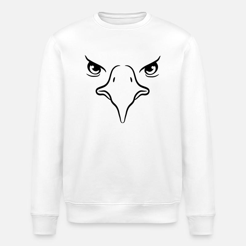 Eagle Beak bird Eagle eyes - Stanley/Stella ROLLER Unisex Organic Sweatshirt - white