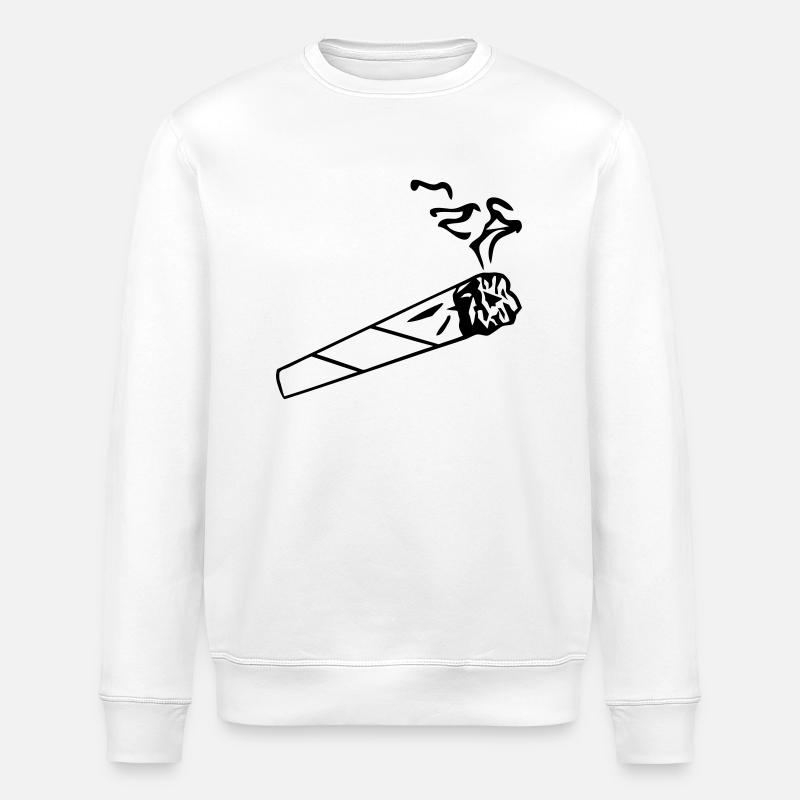 Joint - Zigarette - Stanley/Stella ROLLER Unisex Organic Sweatshirt - white