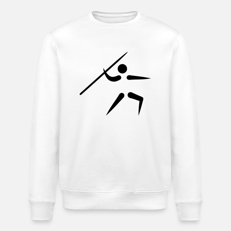 Javelin throw - Stanley/Stella ROLLER Unisex Organic Sweatshirt - white