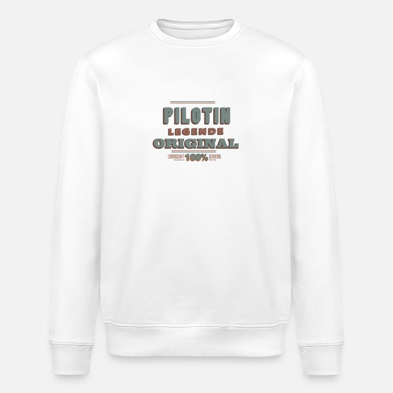 Pilotin - Stanley/Stella Unisex Bio-Sweatshirt ROLLER - Weiß