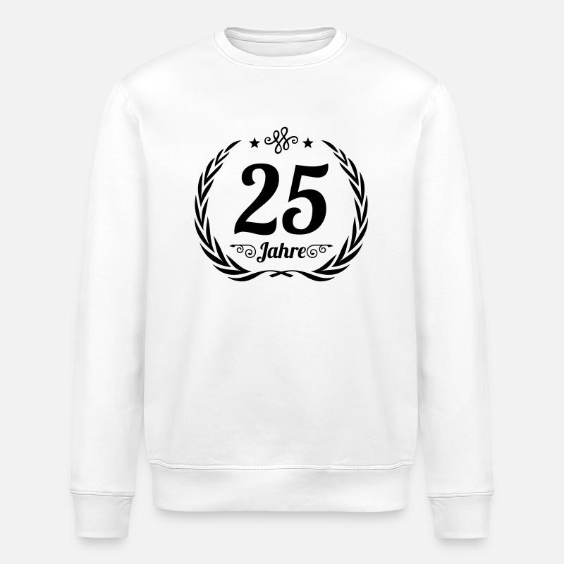 25 jahre kranz - Stanley/Stella Unisex Bio-Sweatshirt ROLLER - Weiß
