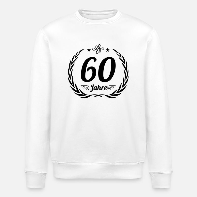 60 jahre kranz - Stanley/Stella Unisex Bio-Sweatshirt ROLLER - Weiß
