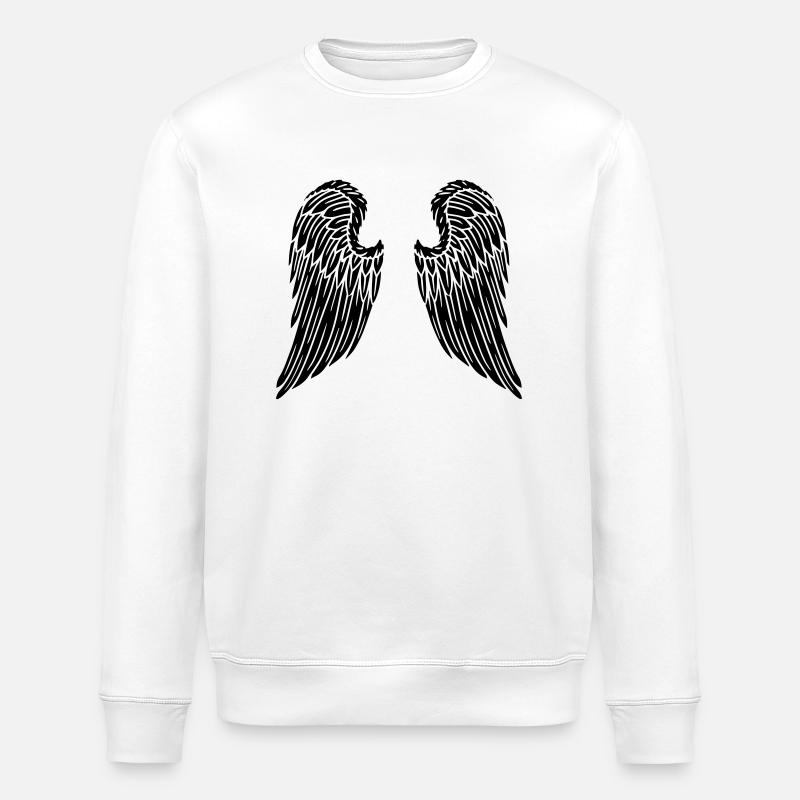 Ailes anges ailes dos - Sweat bio ROLLER Stanley/Stella Unisexe - blanc