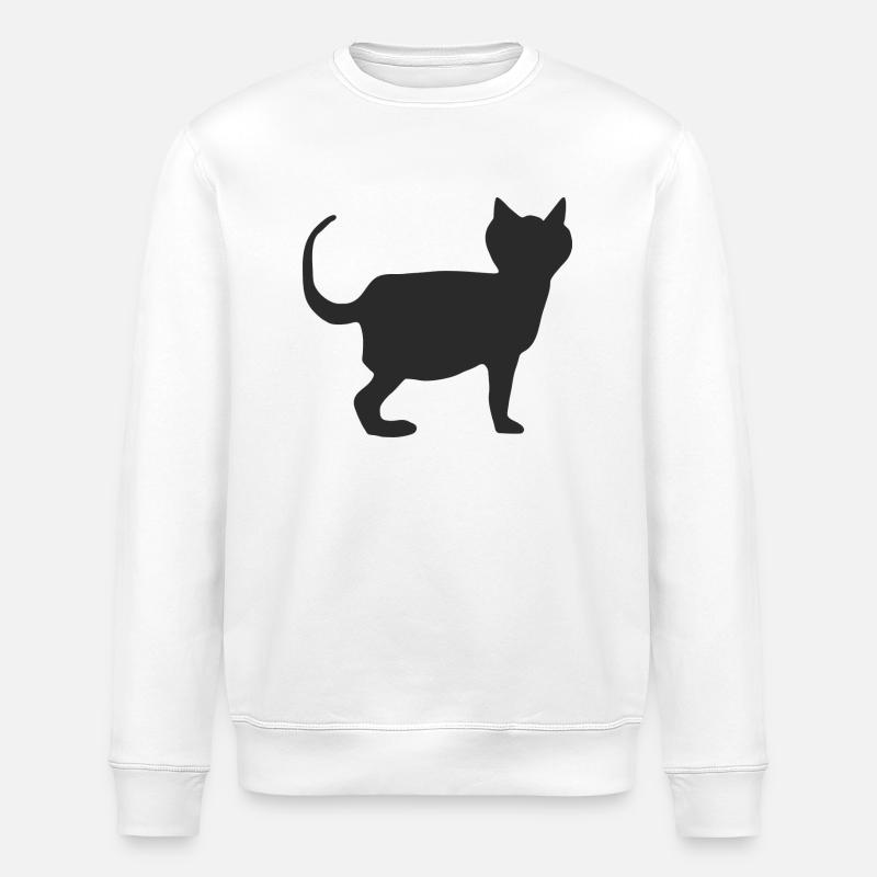 Chat Noir - Sweat bio ROLLER Stanley/Stella Unisexe - blanc