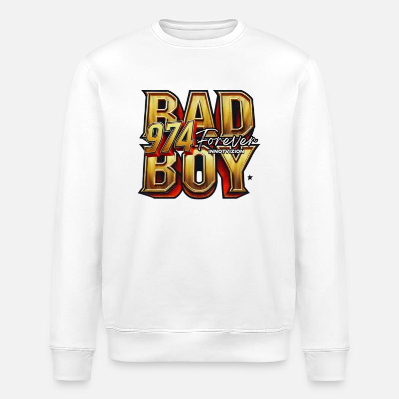 BAD BOY 974 forever - Sweat bio ROLLER Stanley/Stella Unisexe - blanc