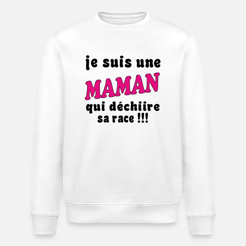 I'm a MOM... - Stanley/Stella ROLLER Unisex Organic Sweatshirt - white