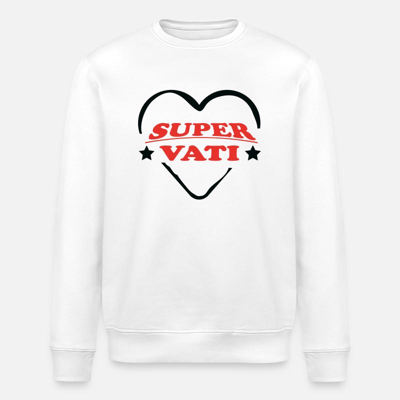 PAPA VATI DAD - Stanley/Stella Unisex Bio-Sweatshirt ROLLER - Weiß