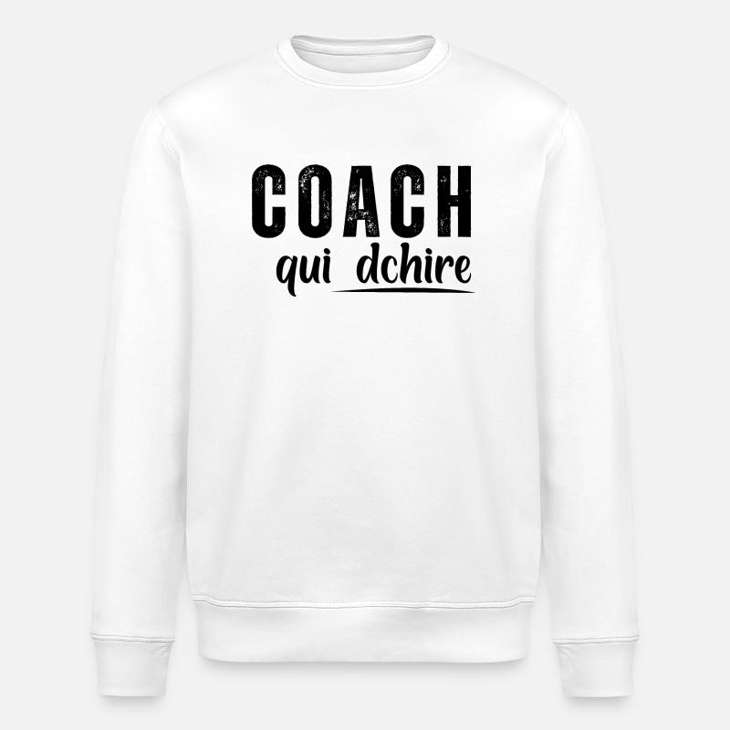 Coach Who - Stanley/Stella ROLLER Unisex Organic Sweatshirt - white