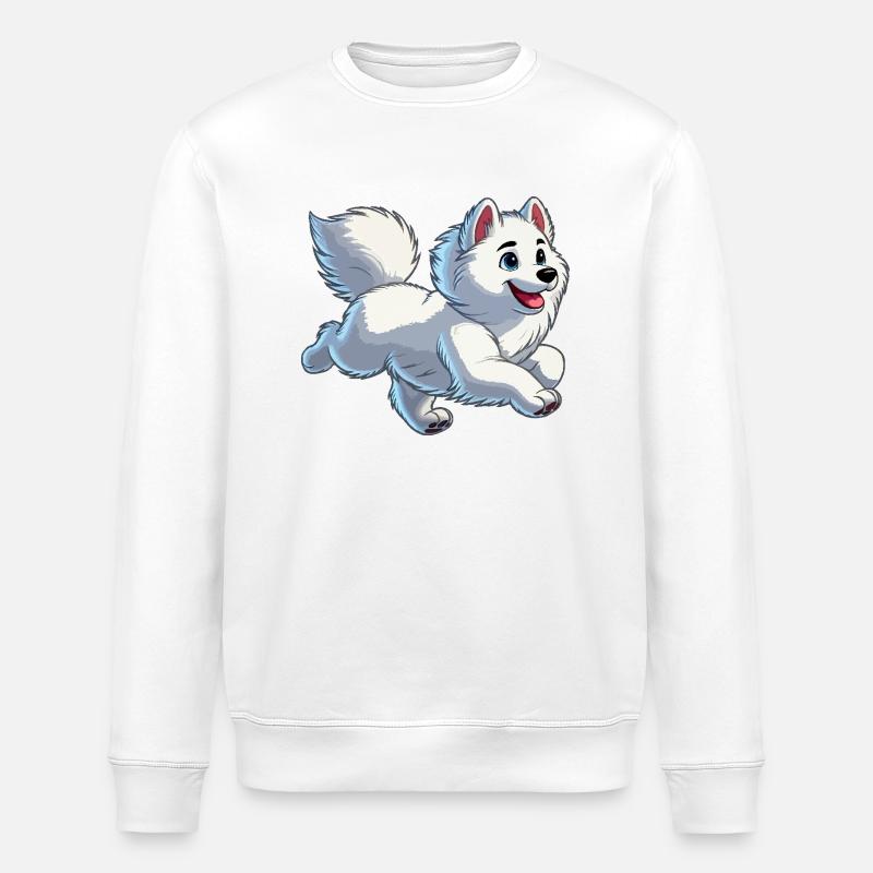 Samoyed young - Stanley/Stella ROLLER Unisex Organic Sweatshirt - white