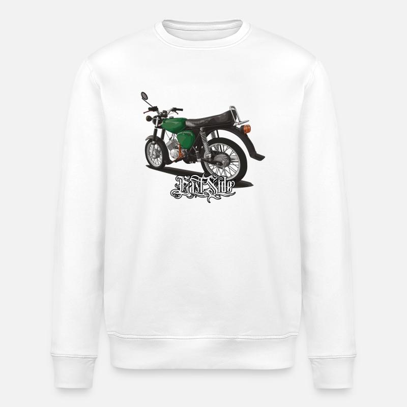 S51 (vert) // Illustration - Sweat bio ROLLER Stanley/Stella Unisexe - blanc