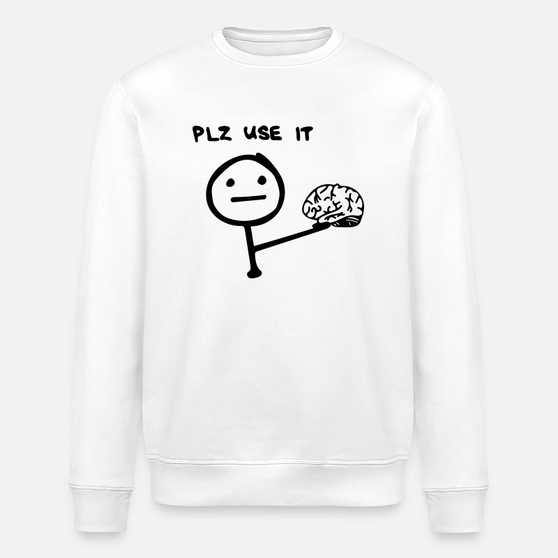 bitte benutze es - Stanley/Stella Unisex Bio-Sweatshirt ROLLER - Weiß