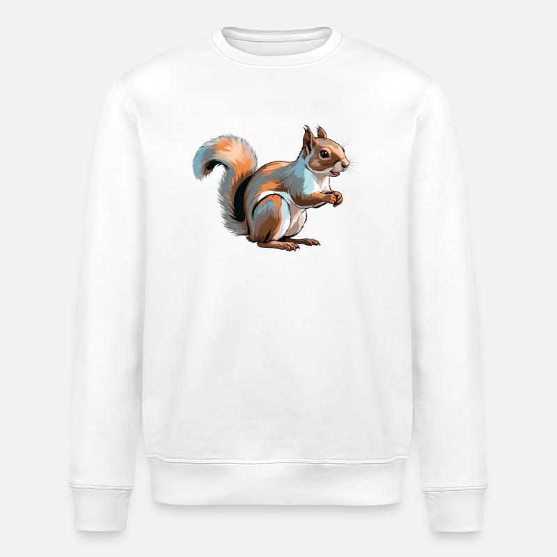 Écureuil - Animaux mignons - Sweat bio ROLLER Stanley/Stella Unisexe - blanc