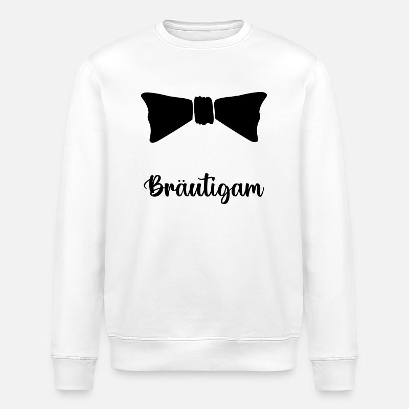 fliege braeutigam - Stanley/Stella Unisex Bio-Sweatshirt ROLLER - Weiß
