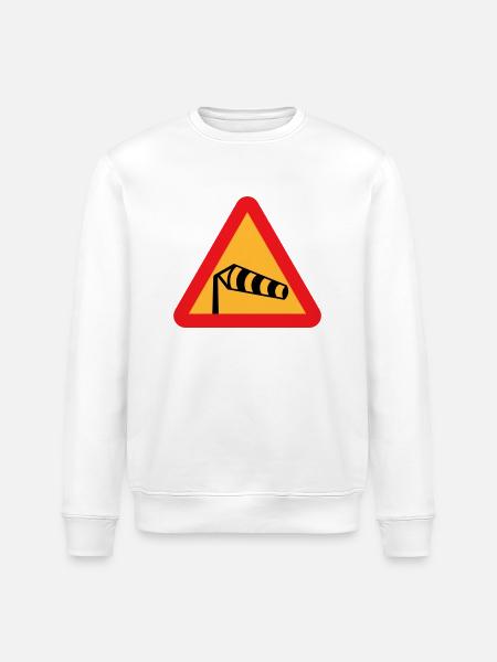 Wind Sock Symbol - Stanley/Stella ROLLER Unisex Organic Sweatshirt - white