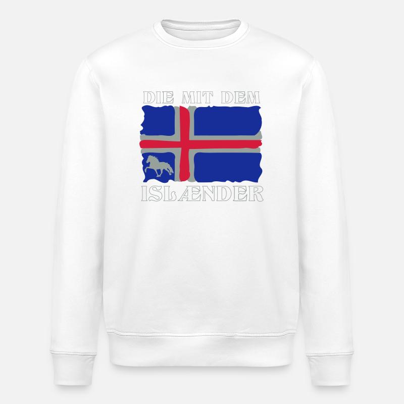 Die mit dem Isländer - Stanley/Stella Unisex Bio-Sweatshirt ROLLER - Weiß