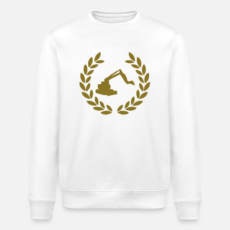 digger deluxe - Stanley/Stella ROLLER Unisex Organic Sweatshirt - white