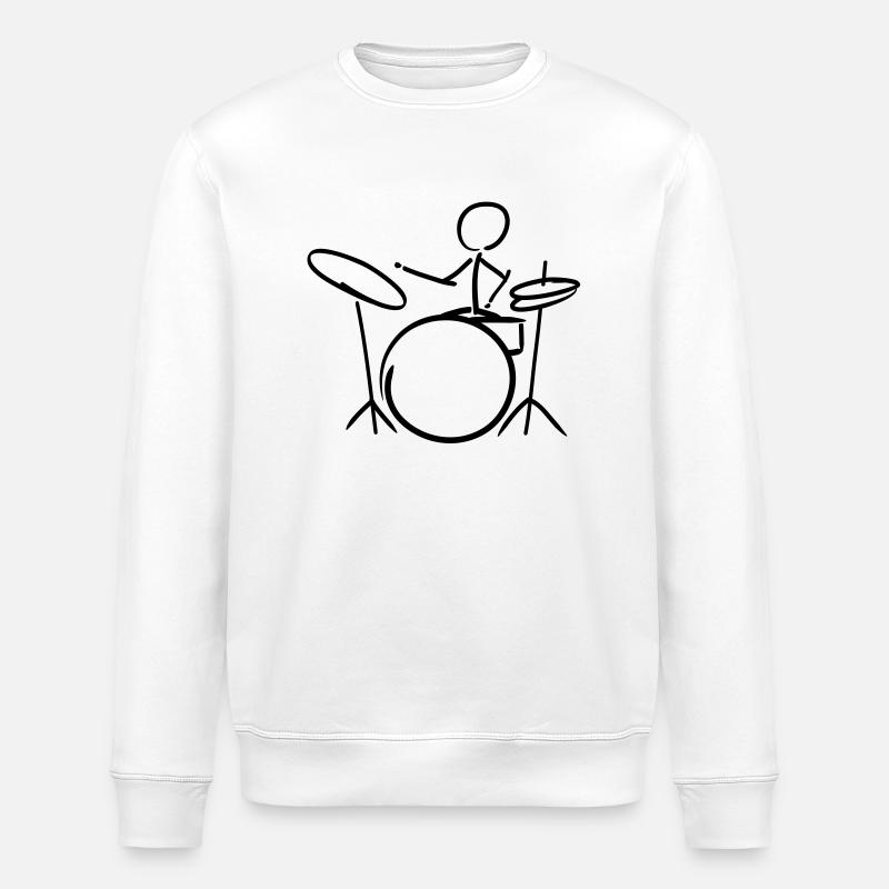 Ligne masculine batteur - Sweat bio ROLLER Stanley/Stella Unisexe - blanc