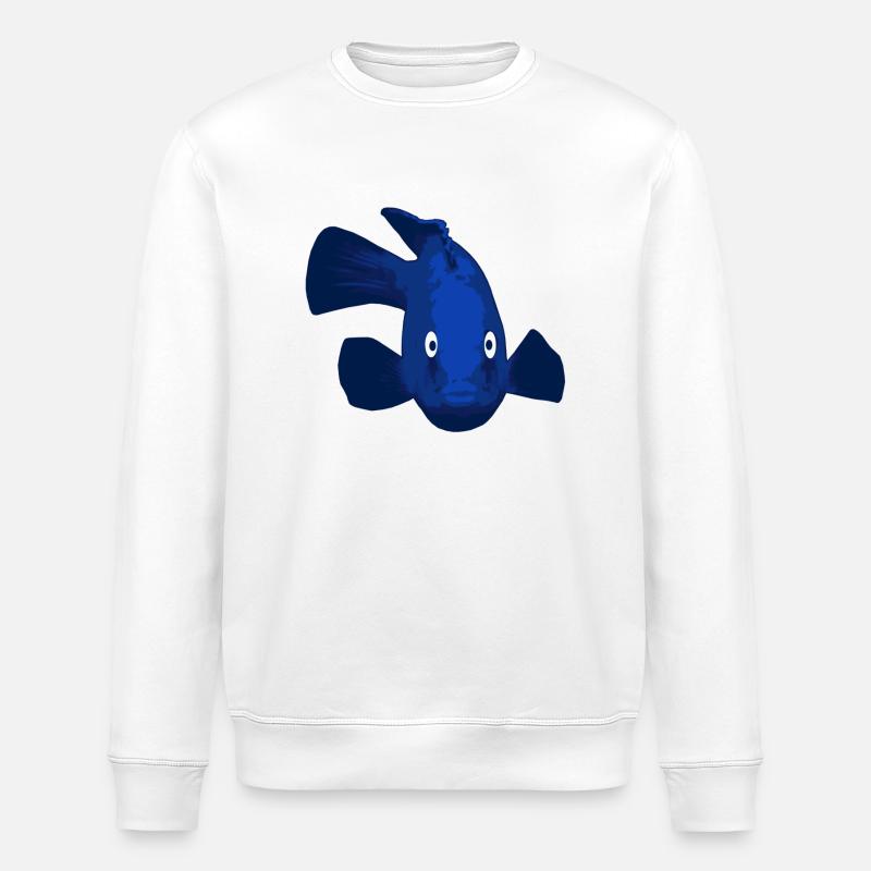 blauer Fisch - Stanley/Stella Unisex Bio-Sweatshirt ROLLER - Weiß
