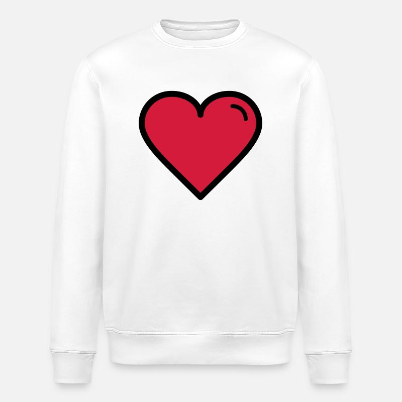 Coeur de valentine - Sweat bio ROLLER Stanley/Stella Unisexe - blanc