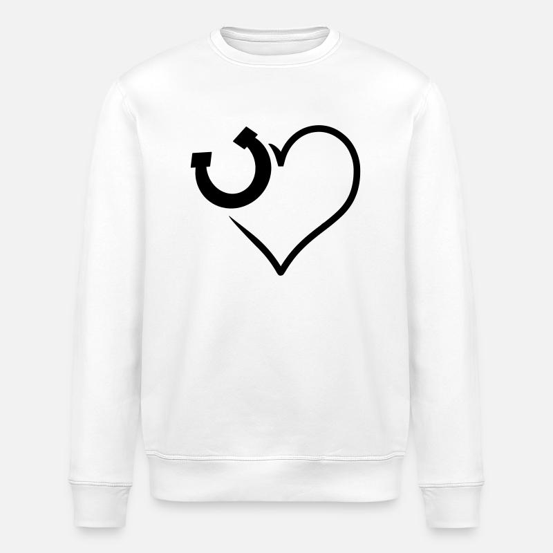 Fer à cheval - Sweat bio ROLLER Stanley/Stella Unisexe - blanc