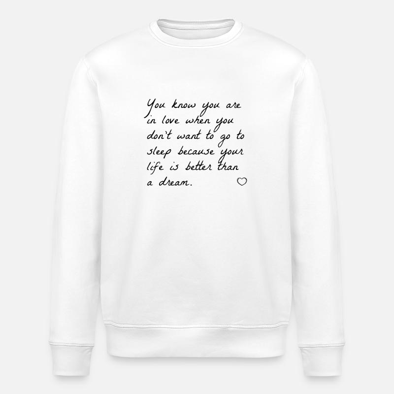 citations d'amour fr - Sweat bio ROLLER Stanley/Stella Unisexe - blanc